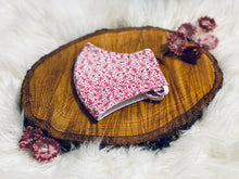 Load image into Gallery viewer, Red Floral- Three Layer, Anti-Fluid Face Mask