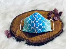 Load image into Gallery viewer, Littles Ombré Blues- Three Layer, Anti-Fluid Face Mask
