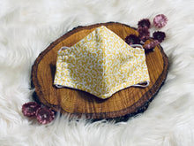 Load image into Gallery viewer, Leafy Yellow- Three Layer, Anti-Fluid Face Mask