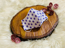 Load image into Gallery viewer, Littles Polka Purple- Three Layer, Anti-Fluid Face Mask