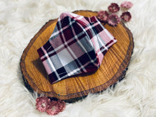 Load image into Gallery viewer, Burgundy Plaid-Three Layer, Anti-Fluid Face Mask