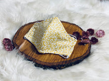 Load image into Gallery viewer, Leafy Yellow- Three Layer, Anti-Fluid Face Mask