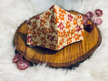 Load image into Gallery viewer, Leafy Orange- Three Layer, Anti-Fluid Face Mask