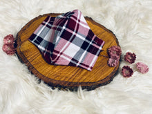 Load image into Gallery viewer, Burgundy Plaid-Three Layer, Anti-Fluid Face Mask