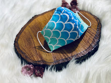 Load image into Gallery viewer, Littles Ombré Blues- Three Layer, Anti-Fluid Face Mask