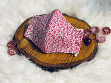 Load image into Gallery viewer, Red Floral- Three Layer, Anti-Fluid Face Mask