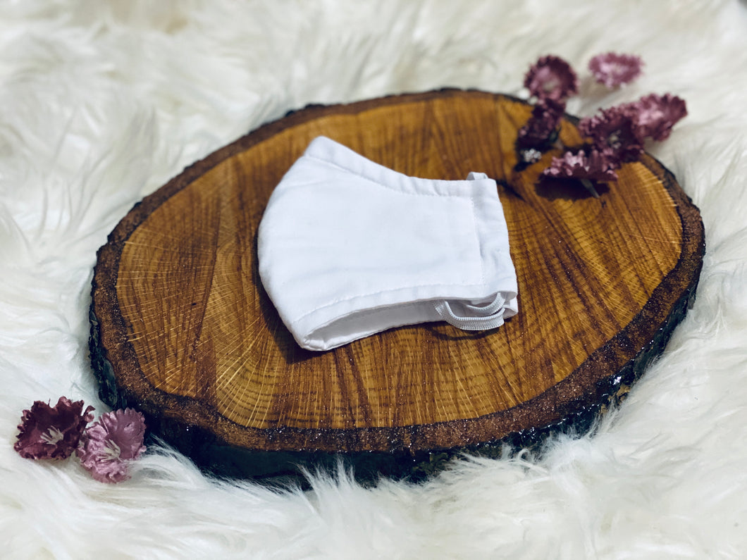 Snow White- Three Layer, Anti-Fluid Face Mask