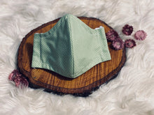 Load image into Gallery viewer, Dotted Green-Three Layer, Anti-Fluid Face Mask
